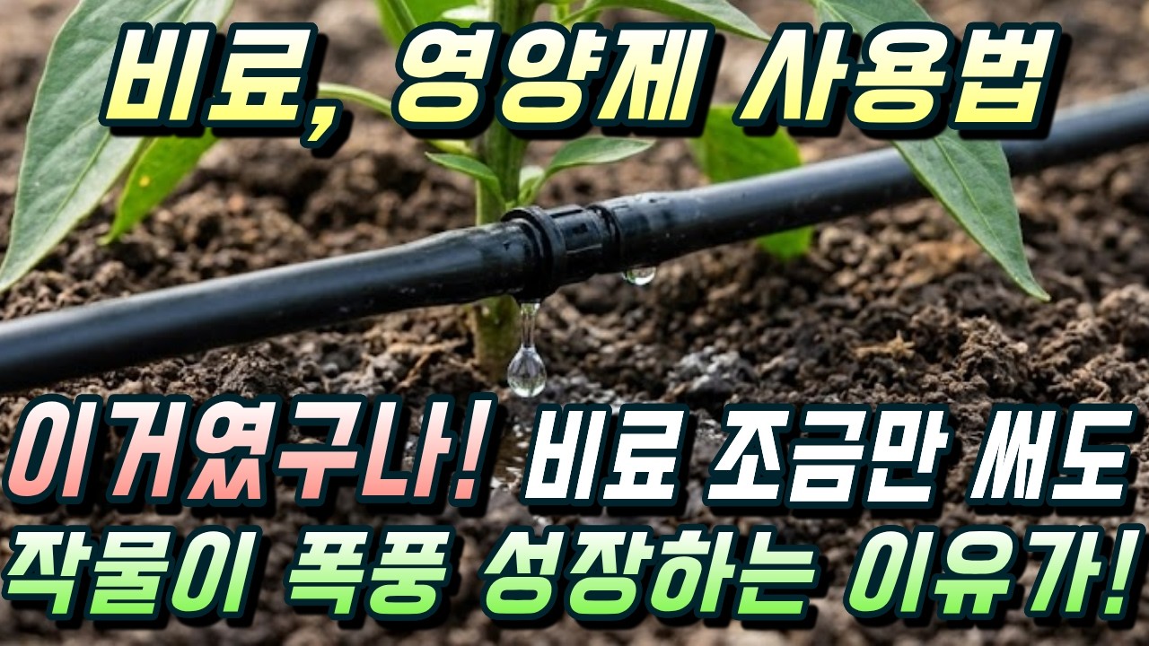 비료! 잘써야 효과 있습니다. 모르면 돈만 날립니다. 내밭에 딱 맞춰서 비료를 잘 쓰는법. 20년된 농약사에서 알려드립니다.