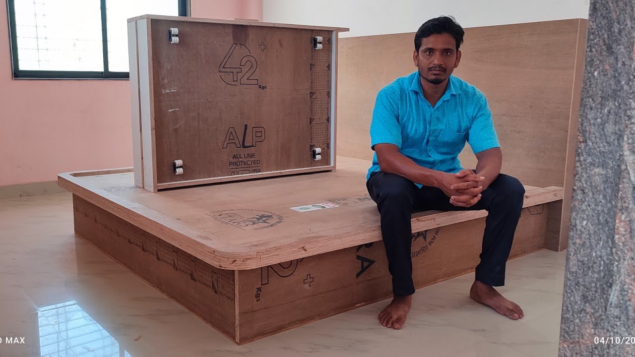 डबल बेड कैसे बनाते हैं!bed bnane ka tarika!make a drawer bed! latest bed design! build a trolly bed