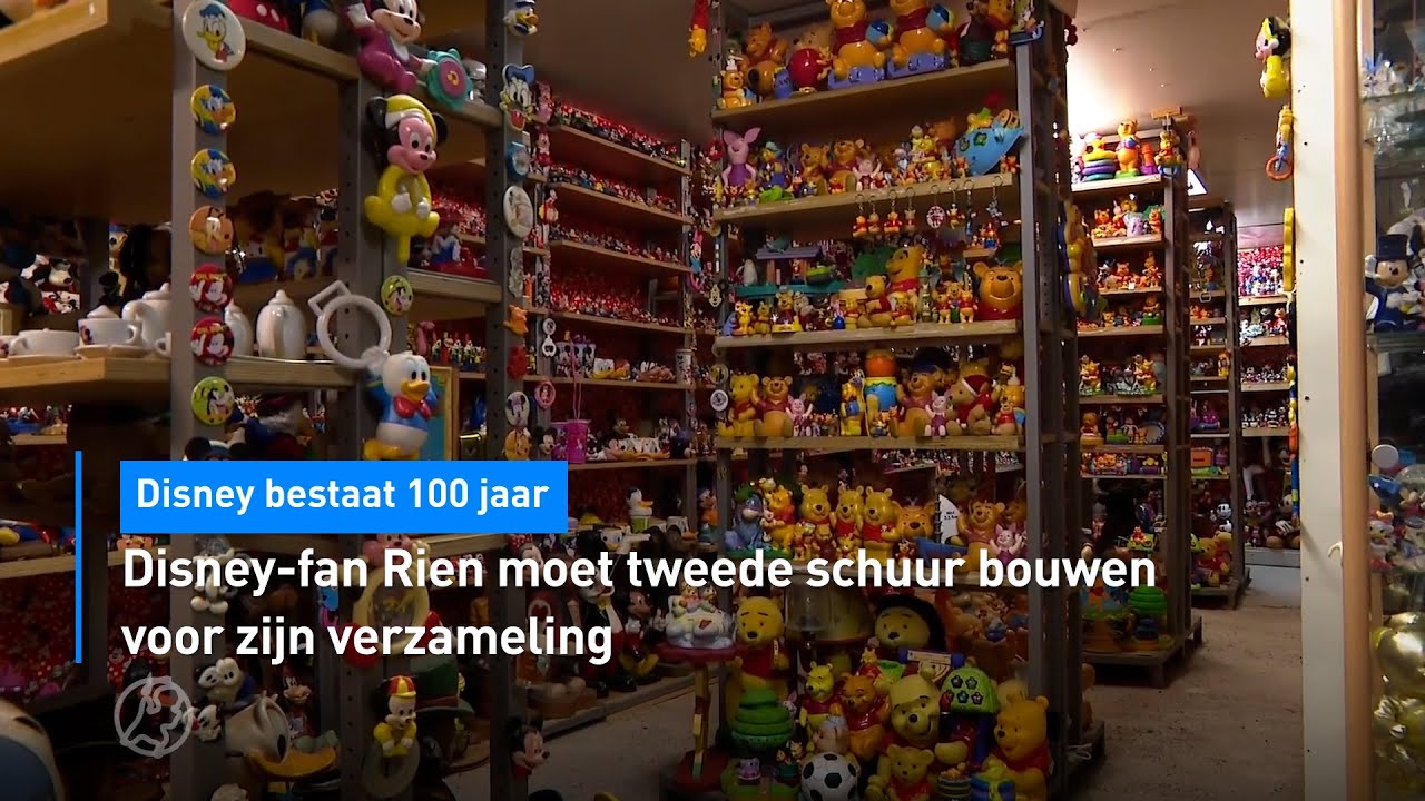 Disney-fan Rien moet tweede schuur bouwen voor zijn verzameling | Hart van Nederland