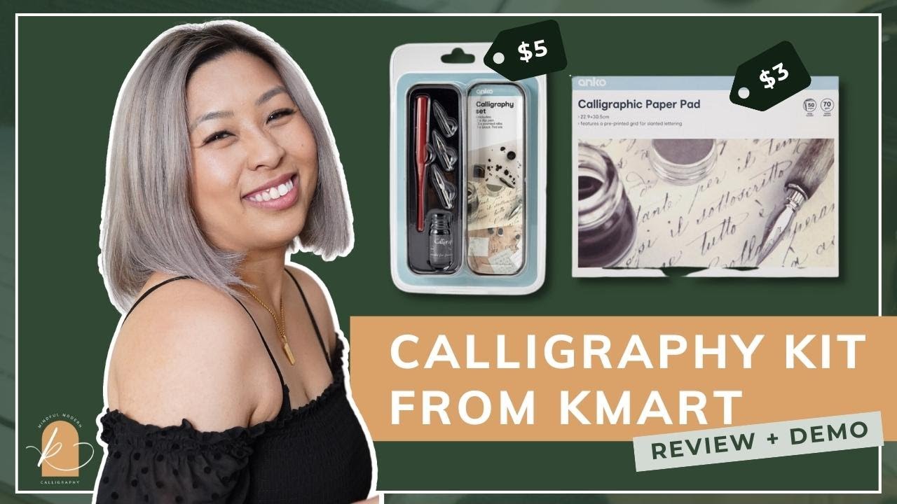 Calligraphy Kit from Kmart - Review and Demo