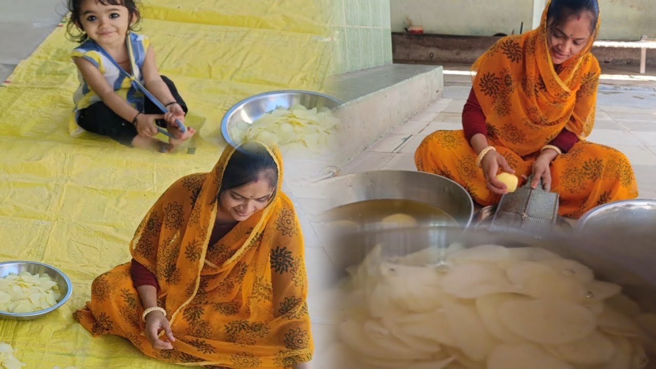 Aaje to bateta ni vefar banavi 🤗#viral #vlog #gujrati #trending #bateta #like #subscribe 