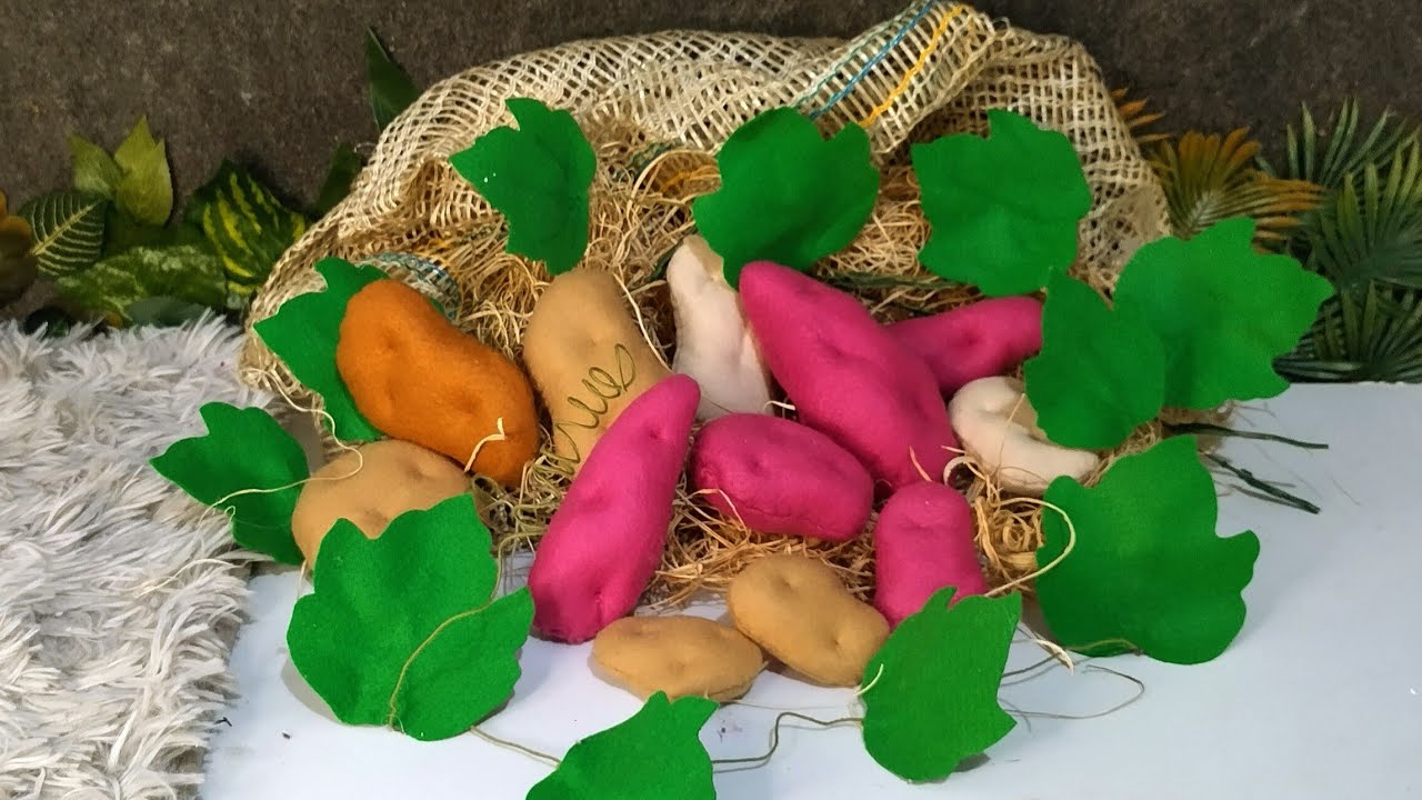 COMO FAZER BATATA 🍠 DOCE com feltro!