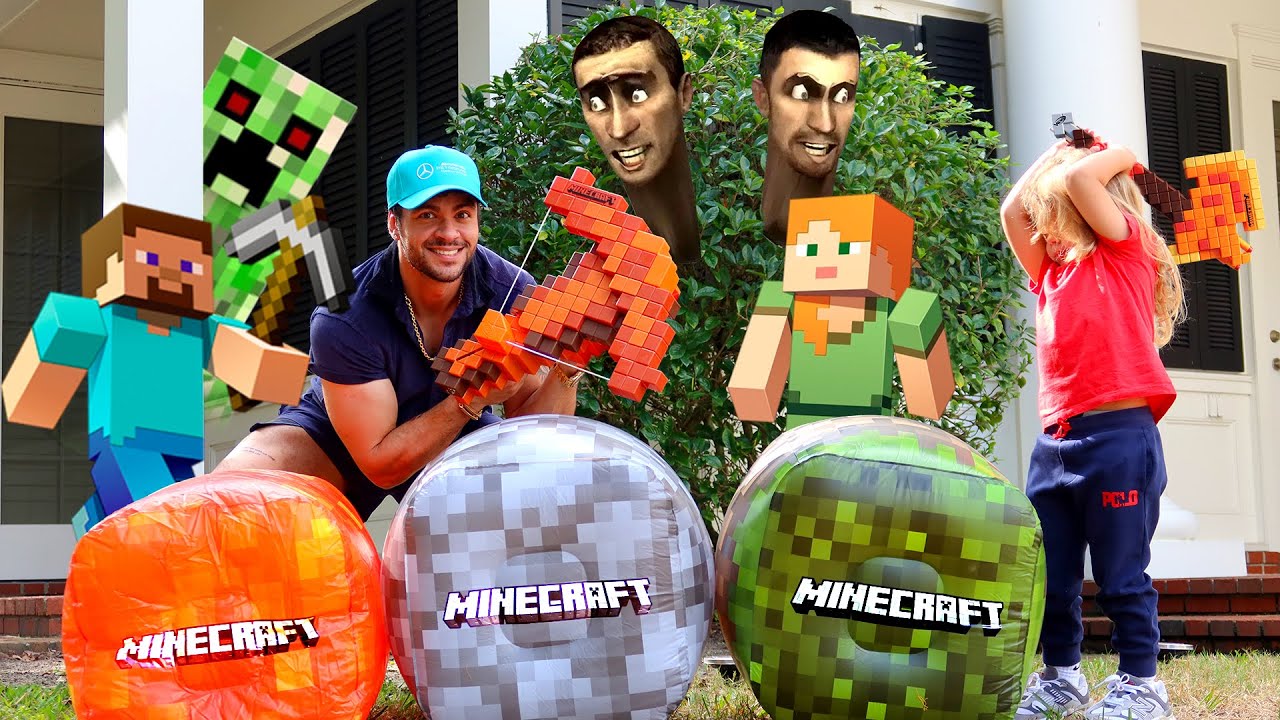 ABRINDO OS MELHORES PRESENTES DE MINECRAFT com LUCCAS e seu filho LUKE