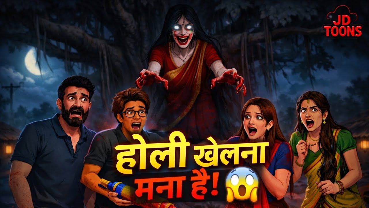 ⭐होली खेलना मना है! 😱 इस गाँव में होली की रात क्या होता है? | Horror Story Hindi