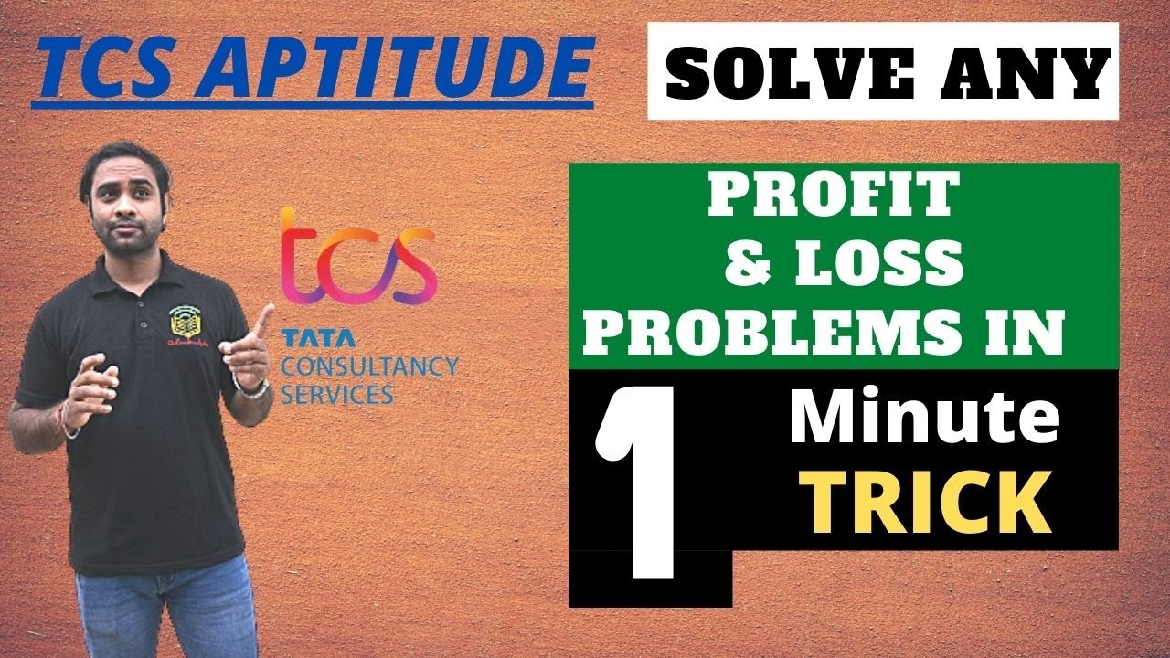 TCS NQT Aptitude : Profit & Loss | 1min for Any Profit and Loss Problem | Short tricks