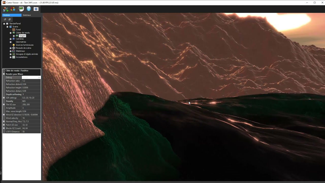 Ocean rendering: Fixed refraction rendering, fiddling with parameters