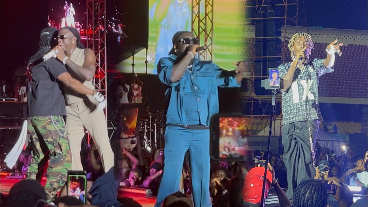 Stonebwoy выразил свою любовь к Agbeshie, Kenny Ice и Bello God зажигательным выступлением! 🔥🎶