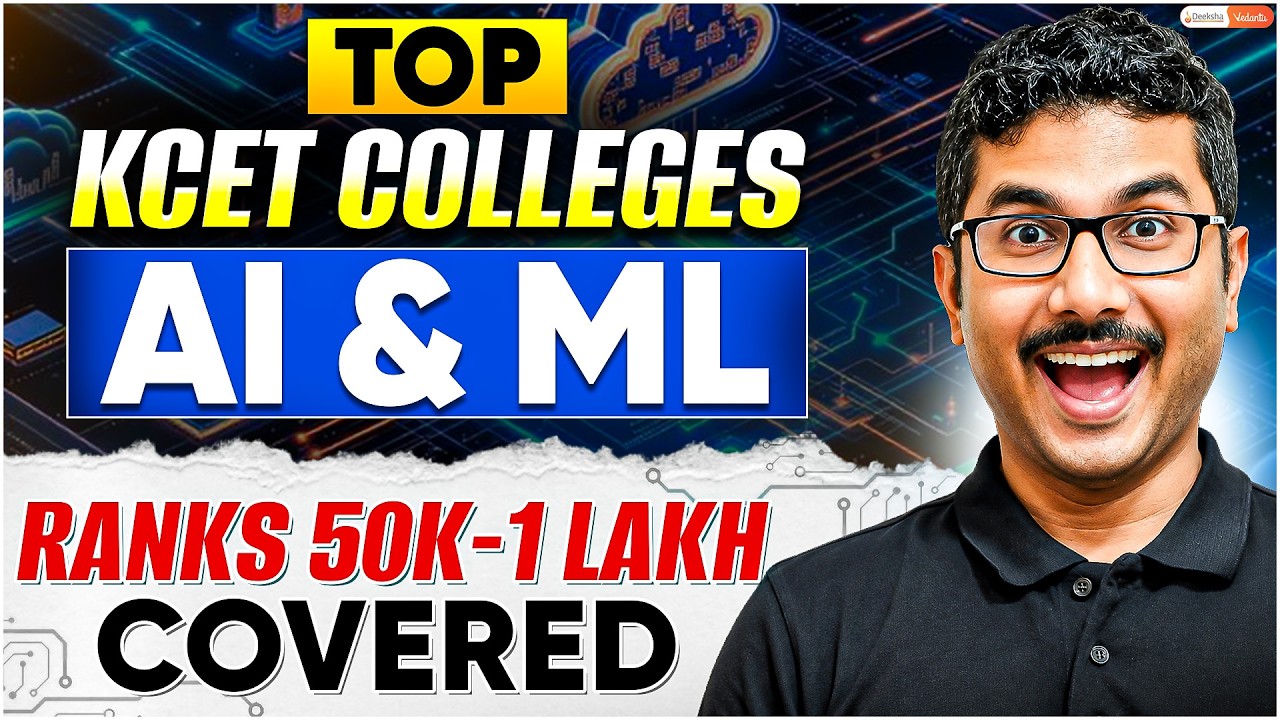 🚀 Top KCET 2026 AI & ML Colleges Rank Wise | Rank 50K-1 Lakh | Soumik Sir