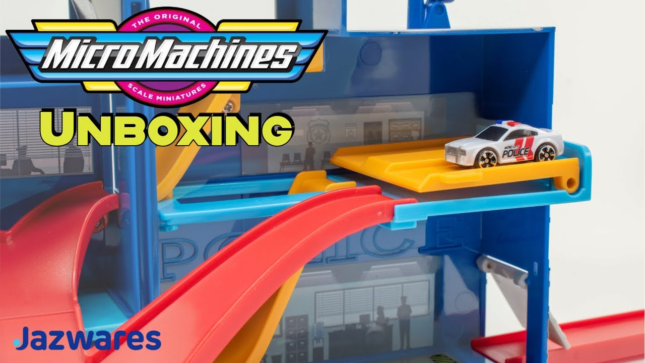 🚓 UNBOXING - Micro Machines Micro City Police Playset (Jazwares Revival) | Exclusive car Inside!