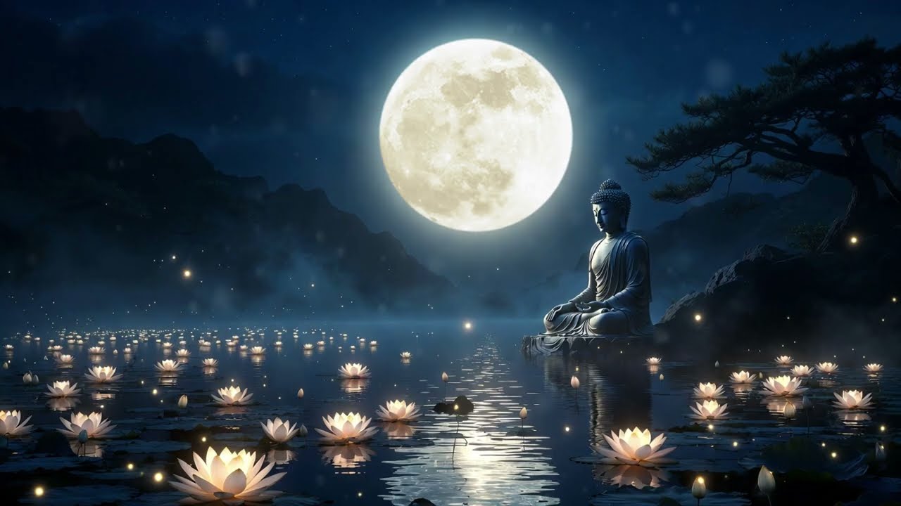 15 Minutes of Lunar Serenity: Deep Moonlit Meditation for Soul Healing 🌕✨ | Pure Zen Library