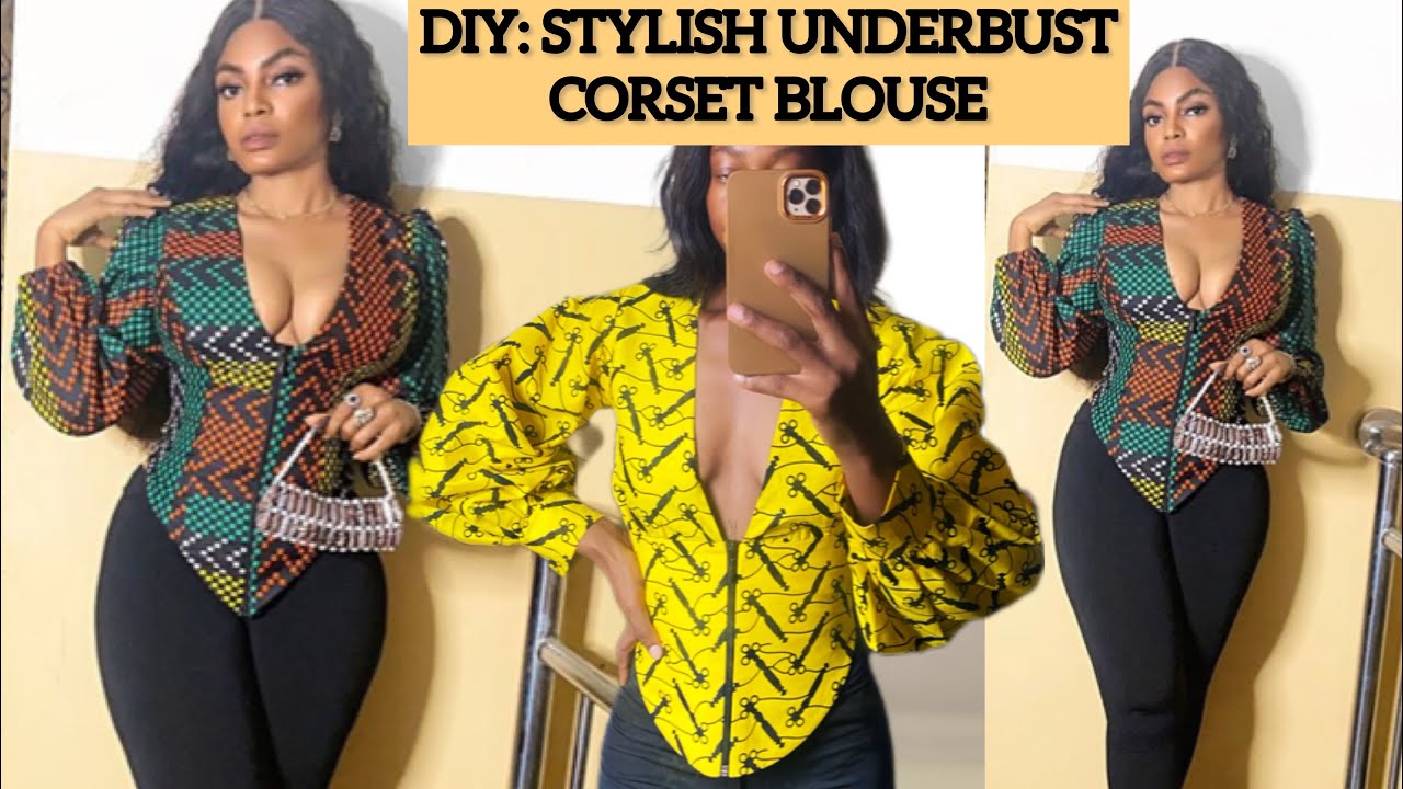 How to Sew this Stylish Underbust Corset top/ Blouse with Puff Sleeves.