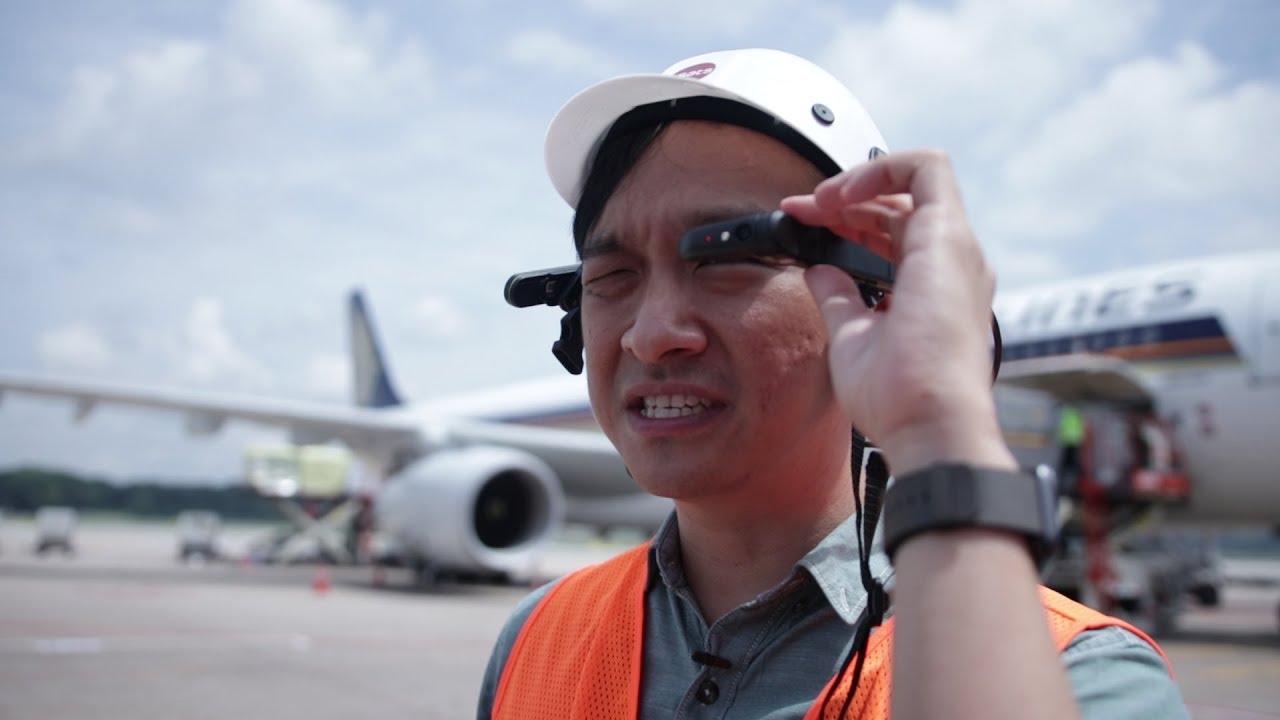 What are AR glasses doing on the Changi Airport tarmac?
