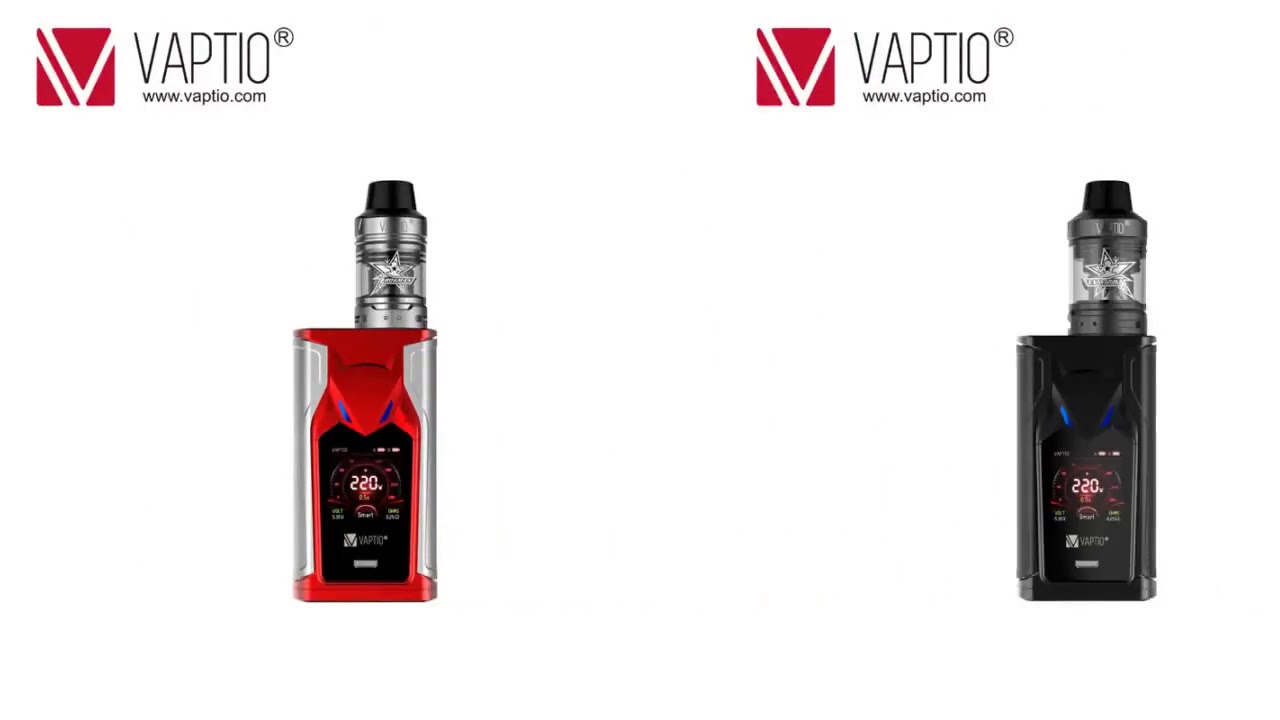 Gift Coils Vape kit Vaptio Super Bat 220W Mod 510 thread atomizer tank 2.0/5.0ml fit 18650 Batter...