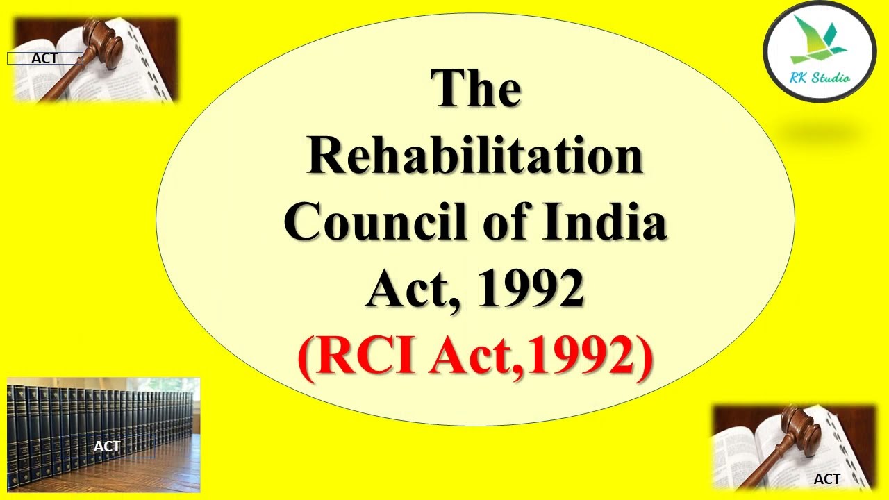 rehabilitation council of india act 1992