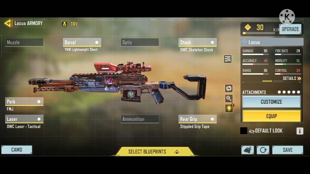 LOCUS best attachment for fast ads Fast mobility || call of duty mobile 🤫