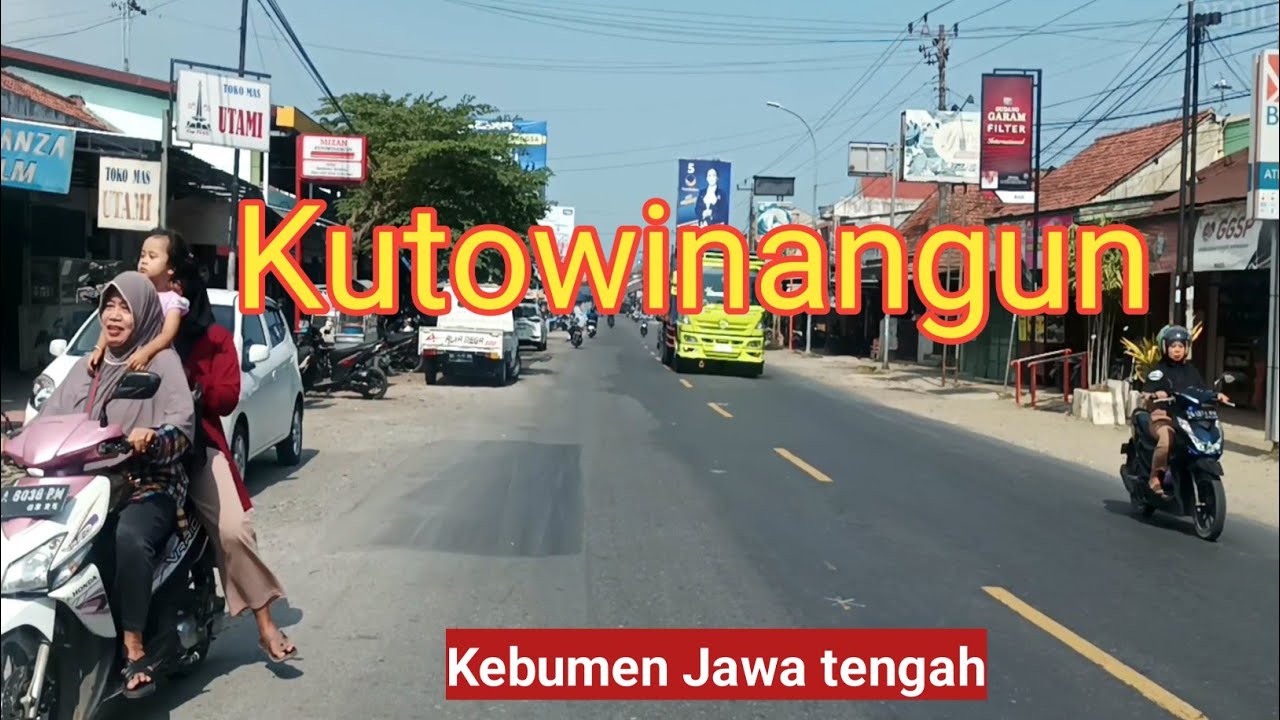 Suasana Kota Kec Kutowinangun Kebumen Jawa tengah Indonesia