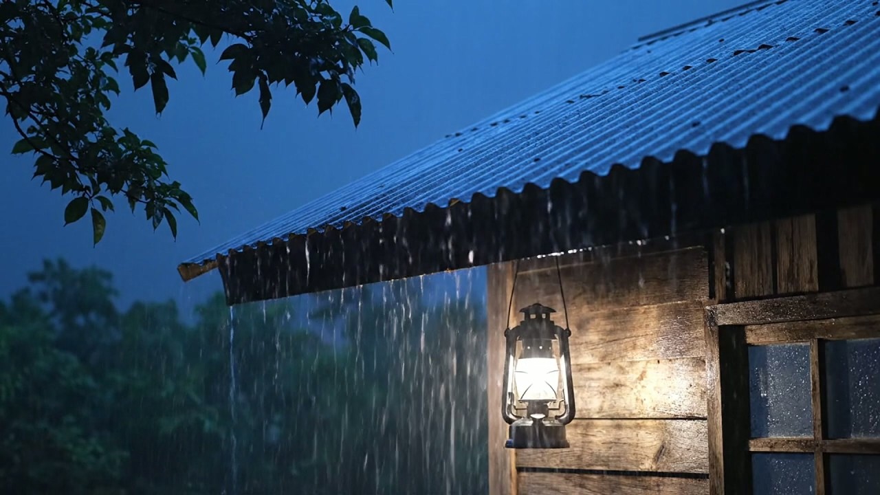 La Mejor Lluvia para Dormir ⛈️ Terrible Tormenta en Techo de Zinc y Truenos Fuertes
