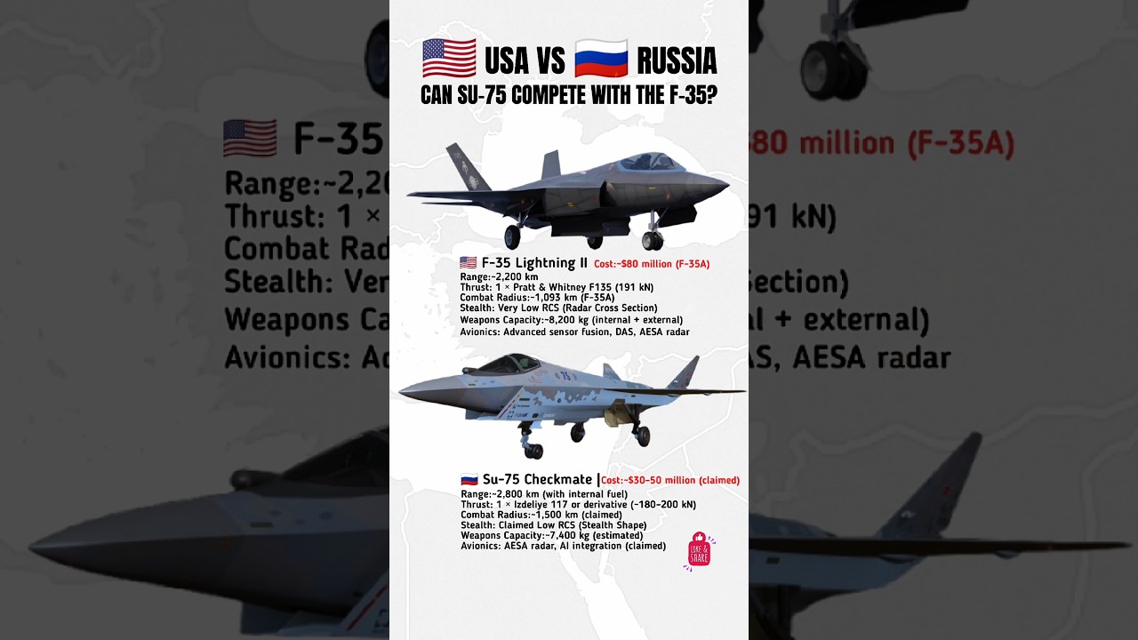 USA vs Russia - Can Su-75 Compete with the F-35?
