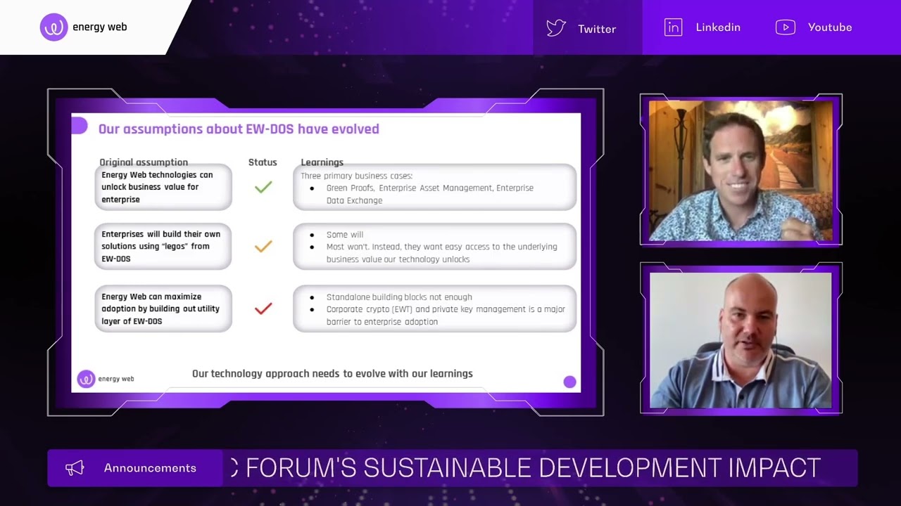 Energy Web Live session - EW's developments and the introduction of Energy Web X!