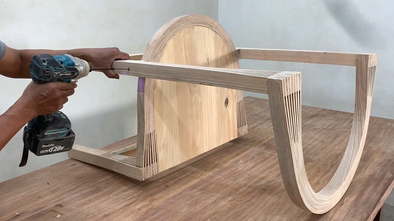 Creative Woodworking Inspiration With Wooden Strips // Unique Chair Design With Amazing Curves