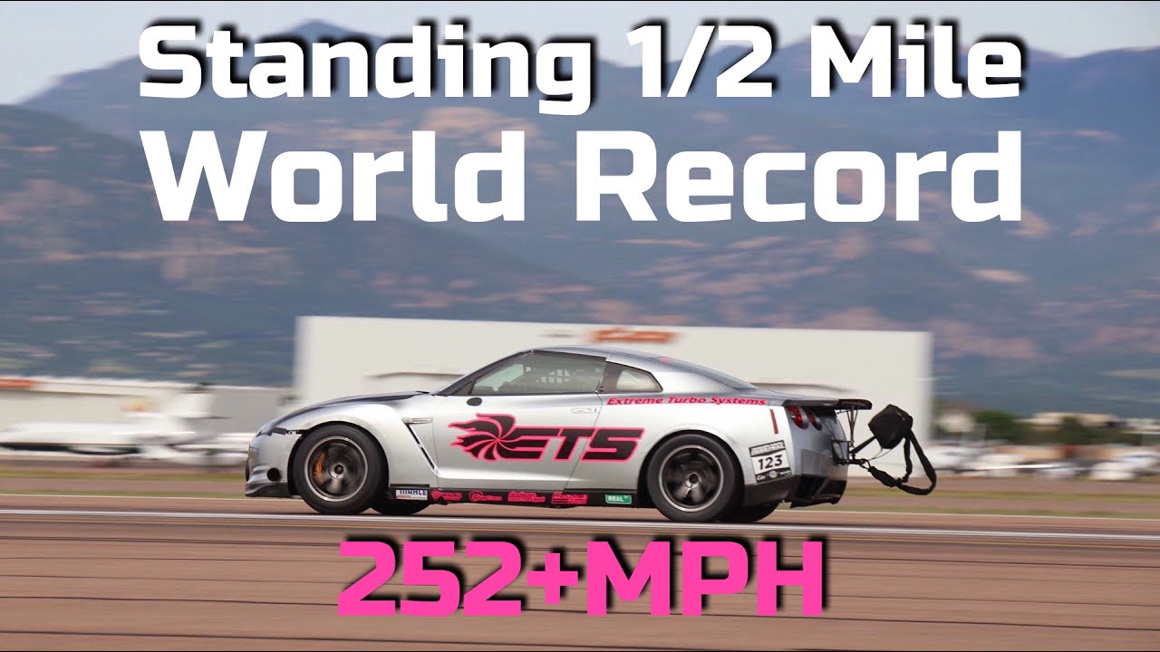 1/2 MILE WORLD RECORD!!! | ETS GTR GOES 252+MPH | ENGLISH RACING AND EXTREME TURBO SYSTEMS