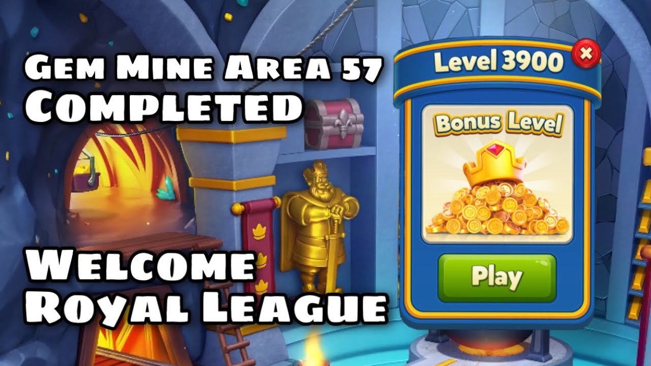 Royal Match League Bonus Level 3900 | Completed Area 57 | Royal League Gem Mine