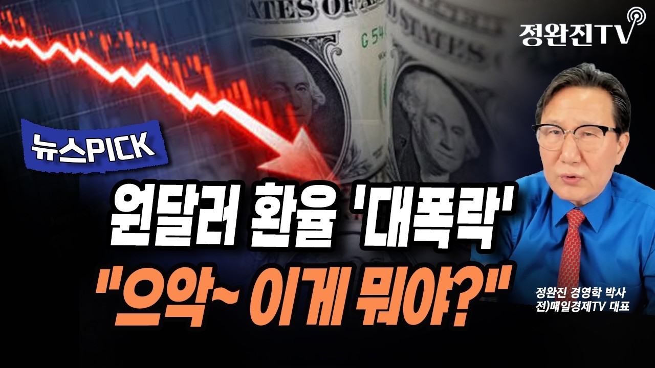 [뉴스픽] 원달러 환율 '대폭락'...