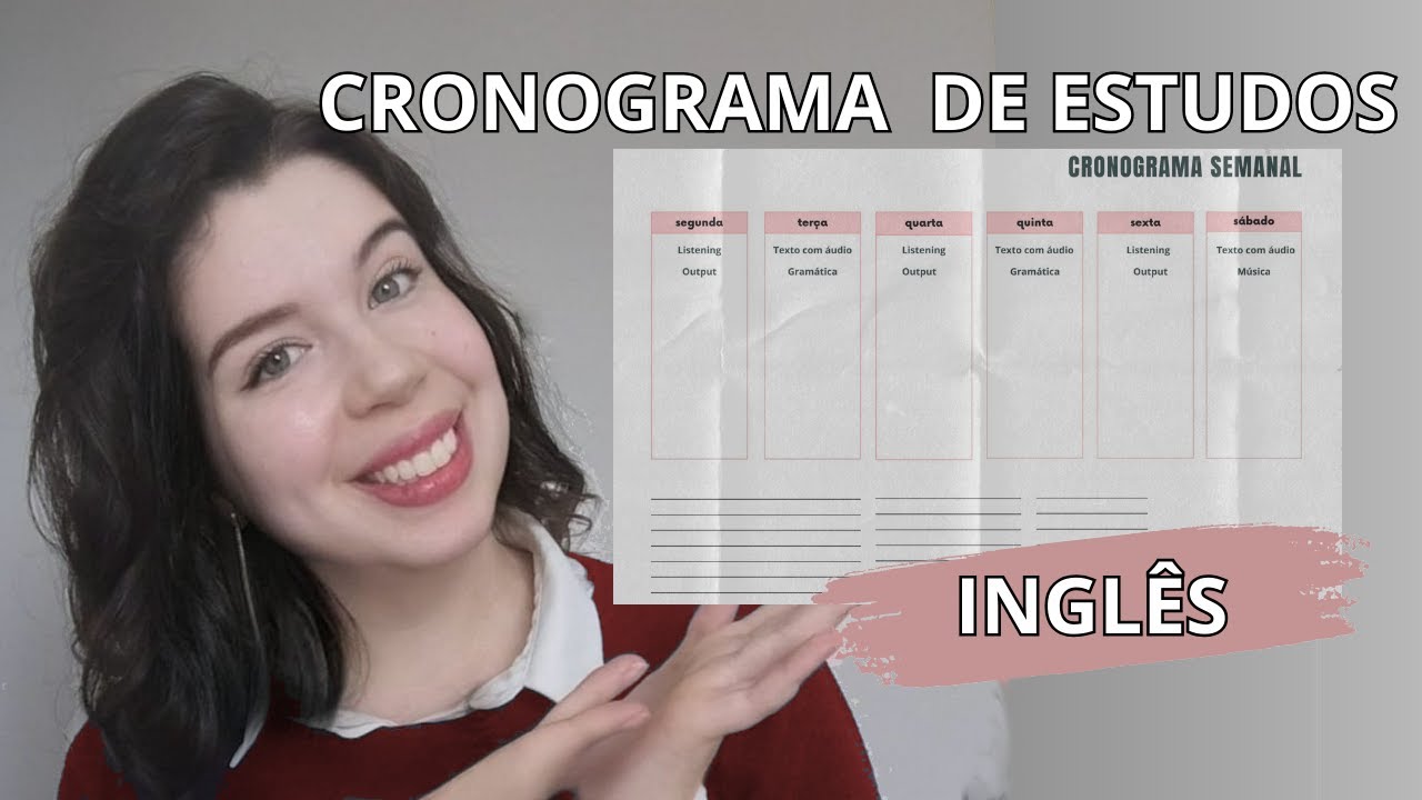 CRONOGRAMA DE ESTUDOS para aprender INGLÊS