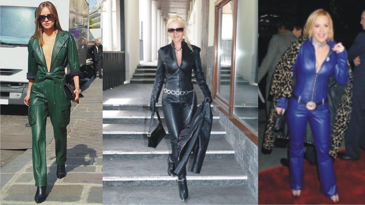 Dazzling Leather Jumpsuit Womens Today