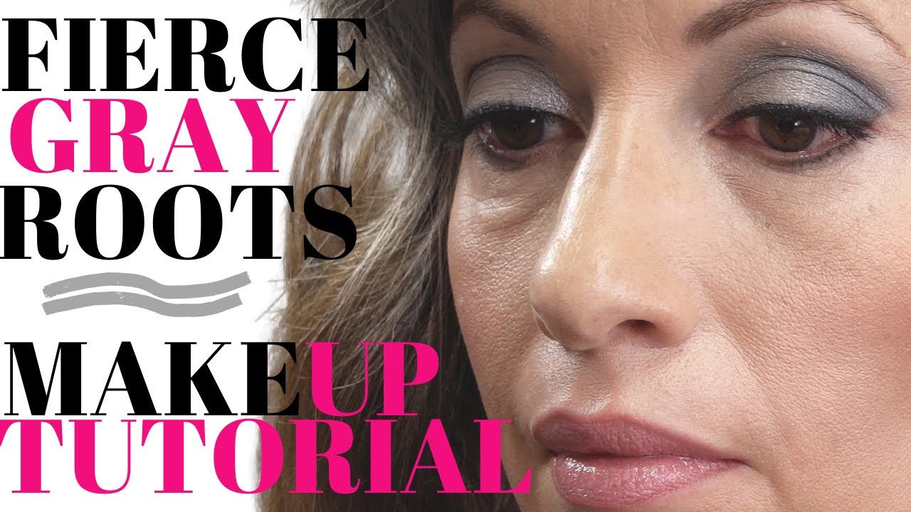 Makeup Tutorial: Late 40's Gray Hair Transition ✨ Fierce Aging with Nikol Johnson