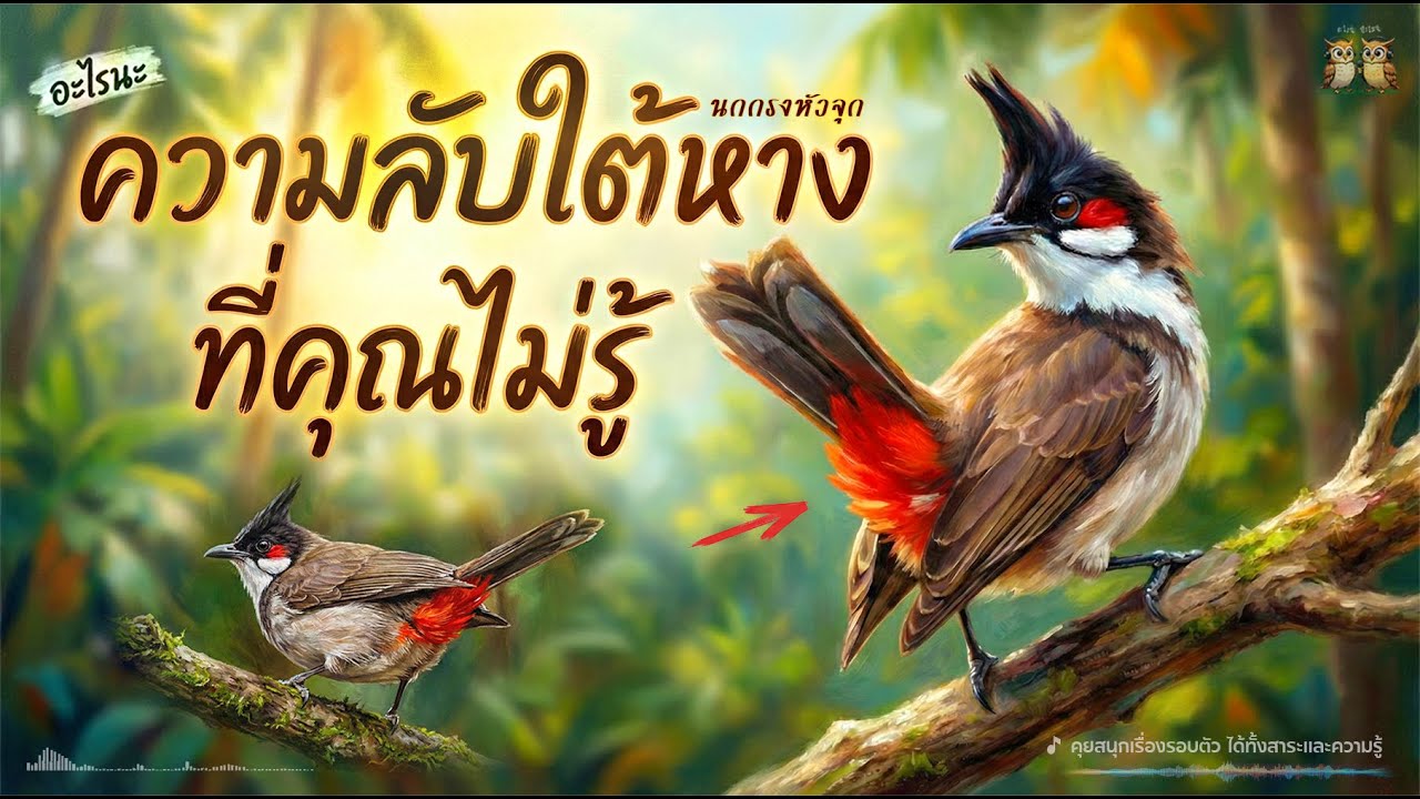 ก้นแดงๆ มีไว้ทำไม? ความลับของ "นกกรงหัวจุก" ที่ทำให้ค่าตัวพุ่งเป็นล้าน!