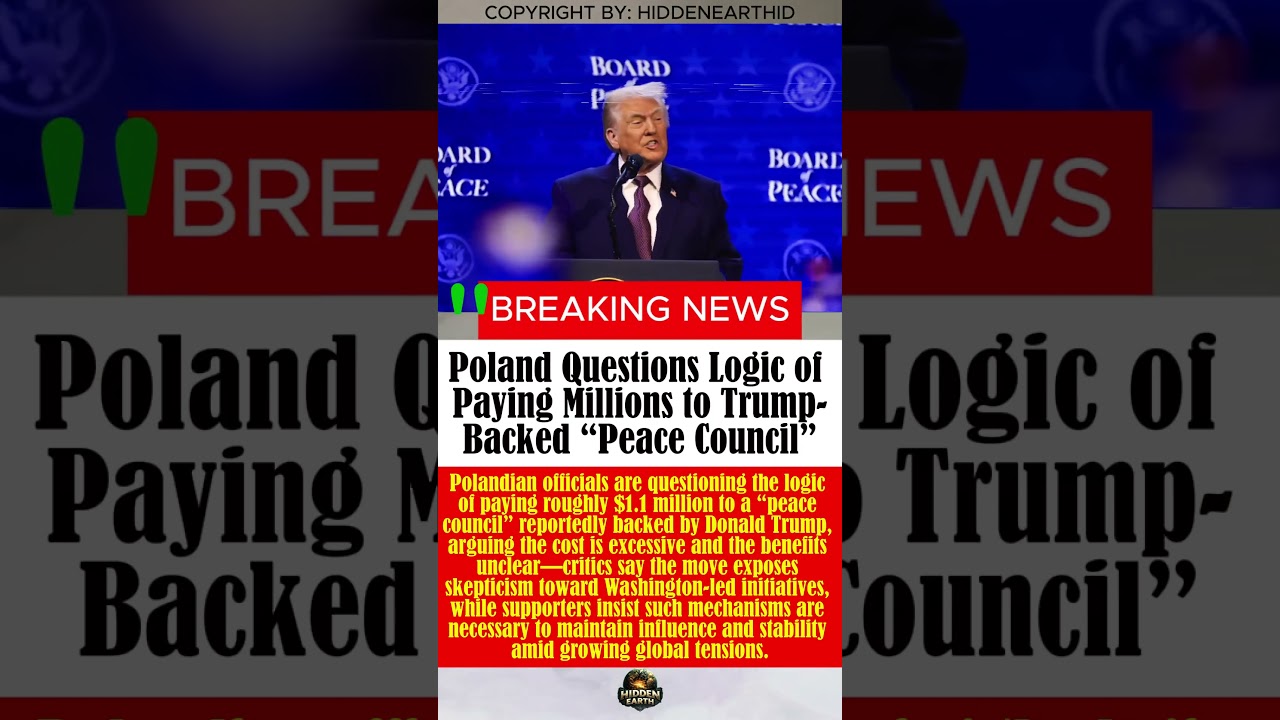Poland Questions Logic of Paying Millions to Trump-Backed &ldquo;Peace Council&rdquo;