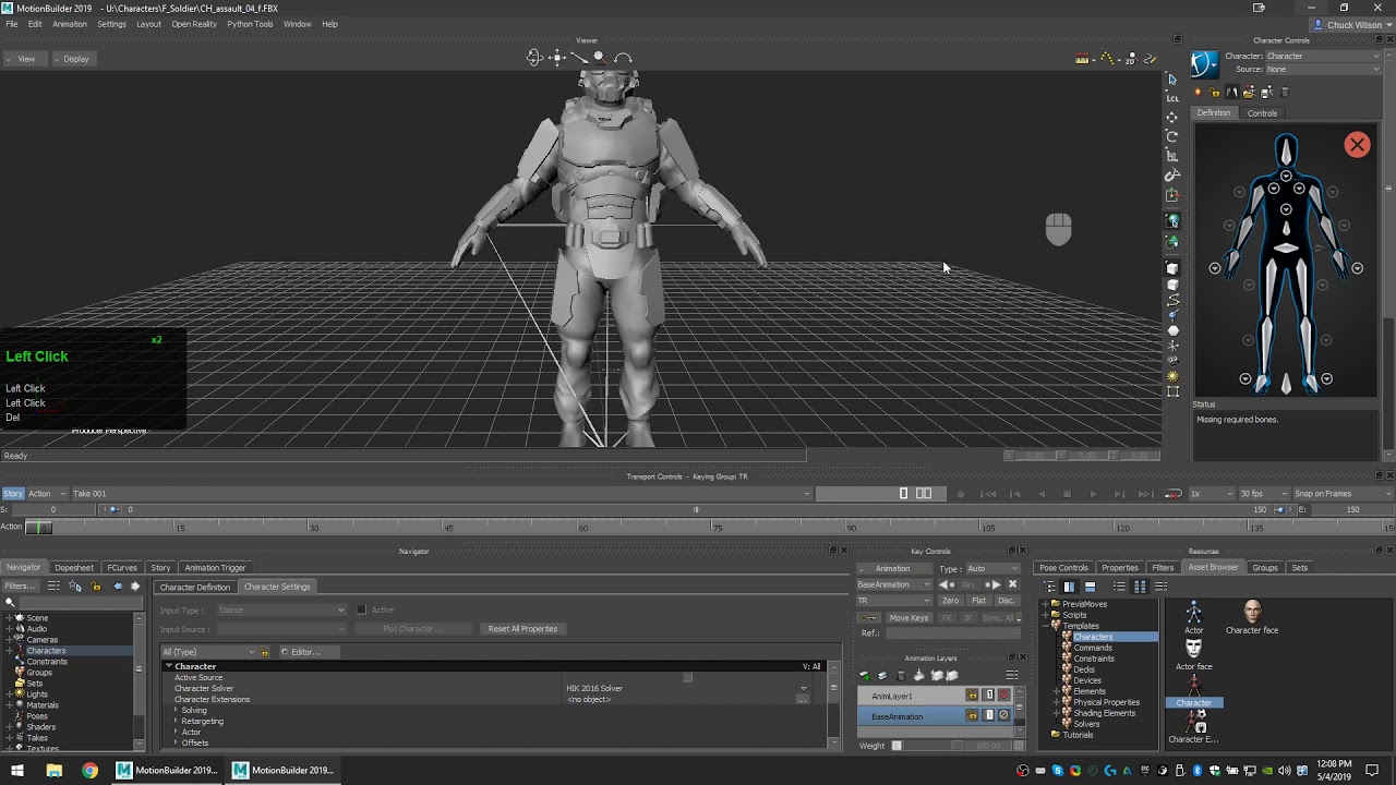 MotionBuilder Save and Load Skeleton Definition Template Unreal Engine 4 UE4