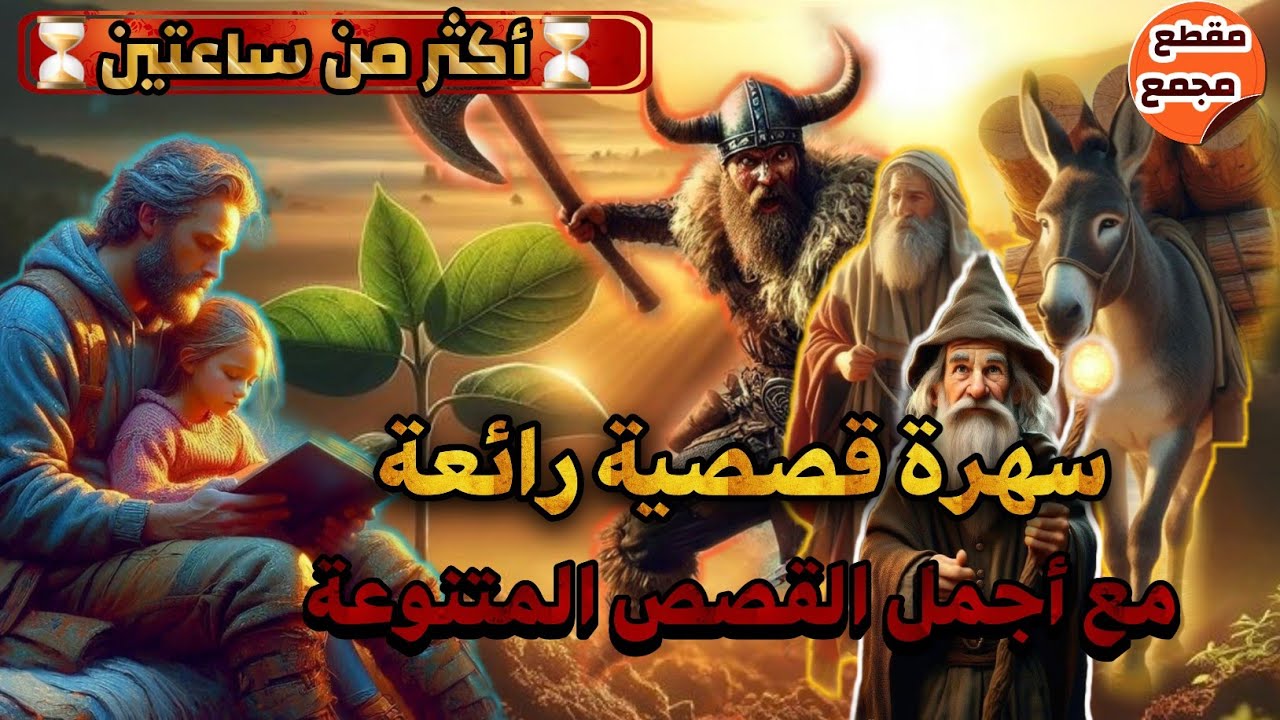 سهرة قصصية ممتعة،أكثر من ساعتين مع أروع القصص المعبرة و المتنوعة،قصص مسموعة على قناة صوت الحكايات