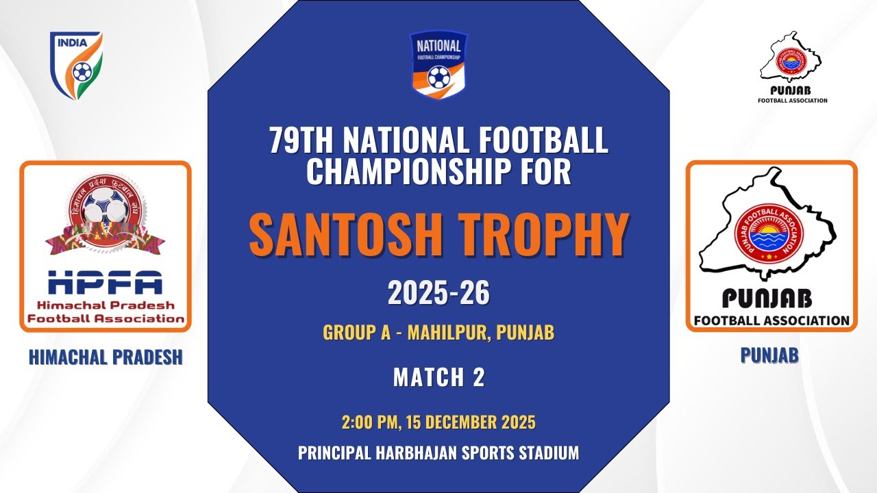 🔴 LIVE | Himachal Pradesh vs Punjab | Santosh Trophy 2025&ndash;26 | Group A | Punjab Football