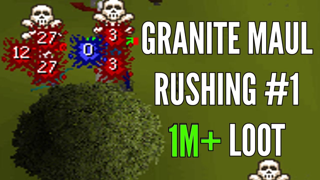 Runescape 2007 - Granite Maul Rushing #1 - 1M+ Loot