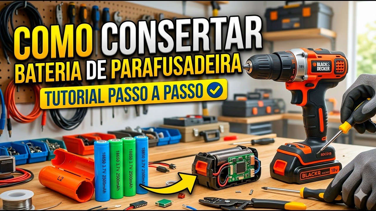 CONSERTO BATERIA DE PARAFUSADEIRA 12 V