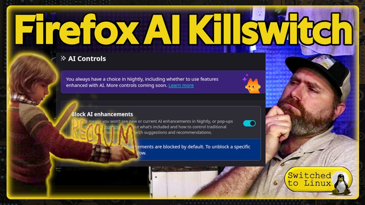 Firefox Allows AI Disabling | Next Release has a Master AI Switch