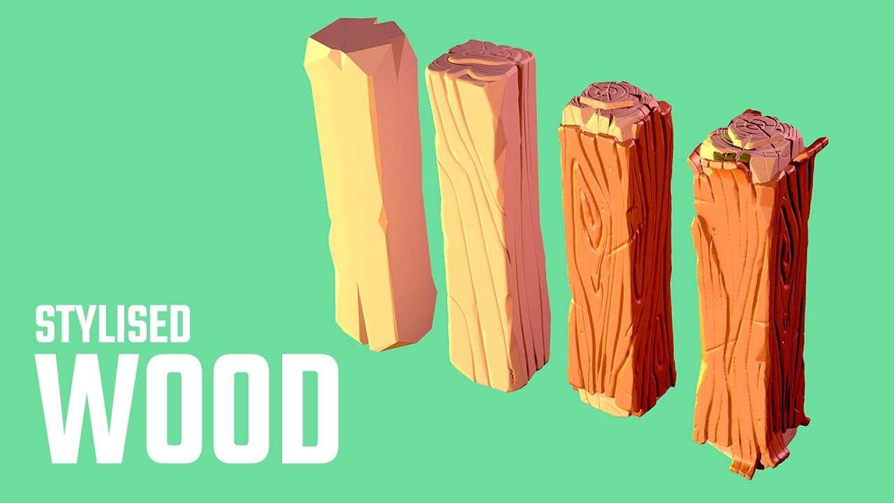 SCULPTING STYLISED WOOD -- Tutorial -- Zbrush --