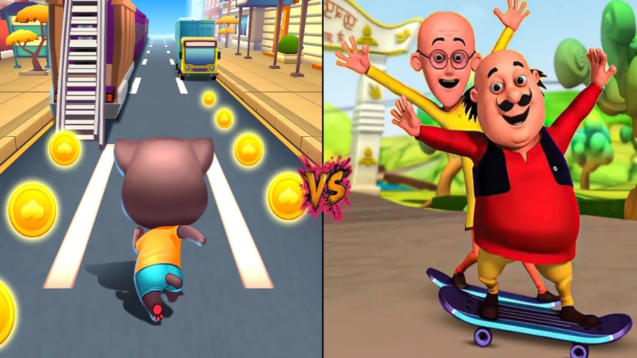 Cat Runner vs Motu Patlu Run Game 🏃‍♂️ New Update Gameplay | Epic Run Challenge