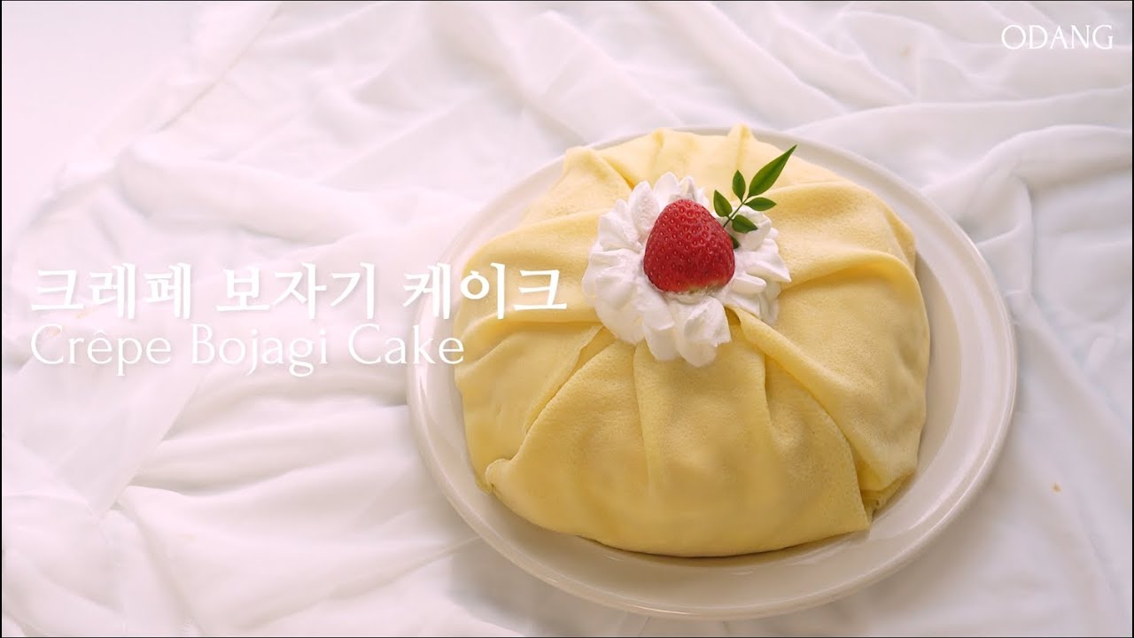 [ENG SUB] 정갈함을 담은 노오븐 크레페 보자기 케이크 🎁K-Style Aesthetic Baking: No-Oven Bojagi Crêpe Cake