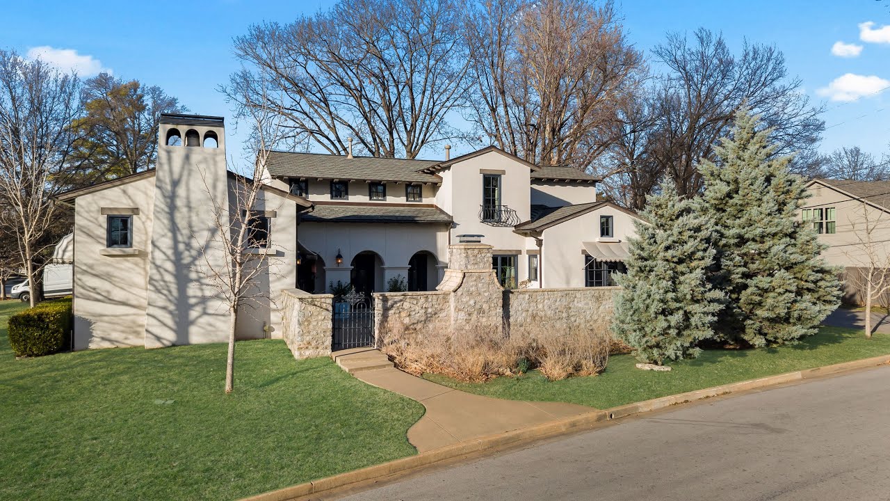 Mediterranean Style Midtown Tulsa Architect Designed Stunner | Private Courtyard & Pool | Under $1M 
