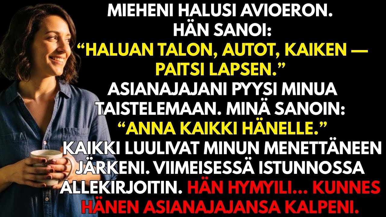 Mieheni vei kaiken avioerossa — eikä hänellä ollut aavistustakaan, mitä hän todella vei minulta…