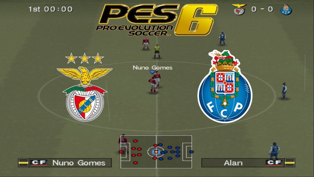 PES 6: Бенфика против Порту - геймплей Pro Evolution Soccer 6