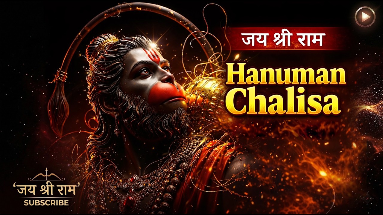 🔱 Hanuman Chalisa 🔥 Powerful Devotional Chant | Goosebumps Temple Aarti | Jai Hanuman