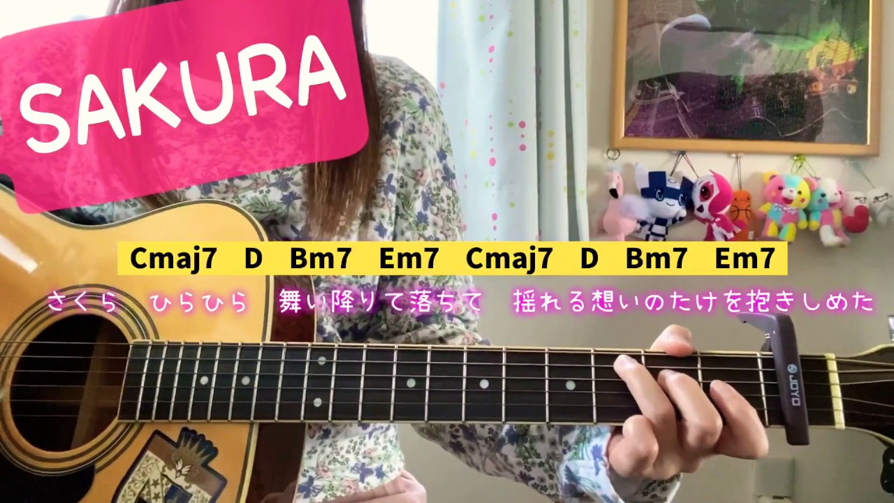 SAKURA いきものがかり　弾き語り/cover 歌詞&コード　capo1 原キー　chakotan