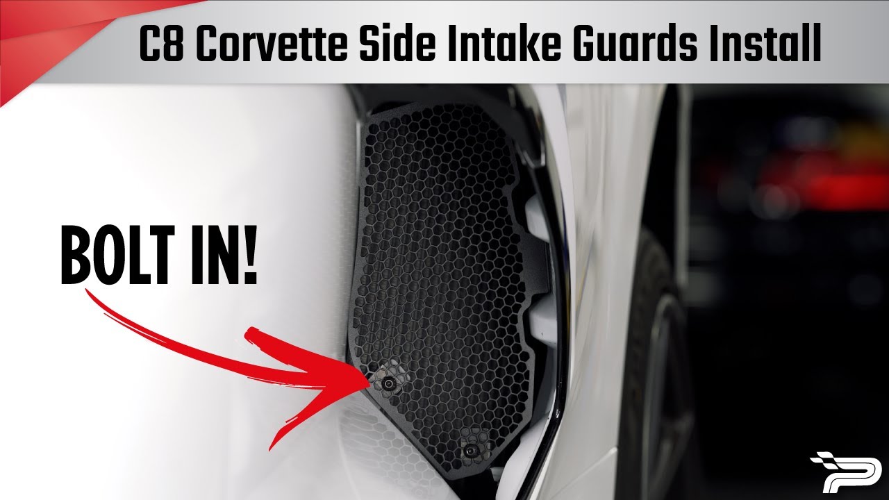 C8 Corvette Intake Grill Guards Install - Bolt in - Paragon Performance