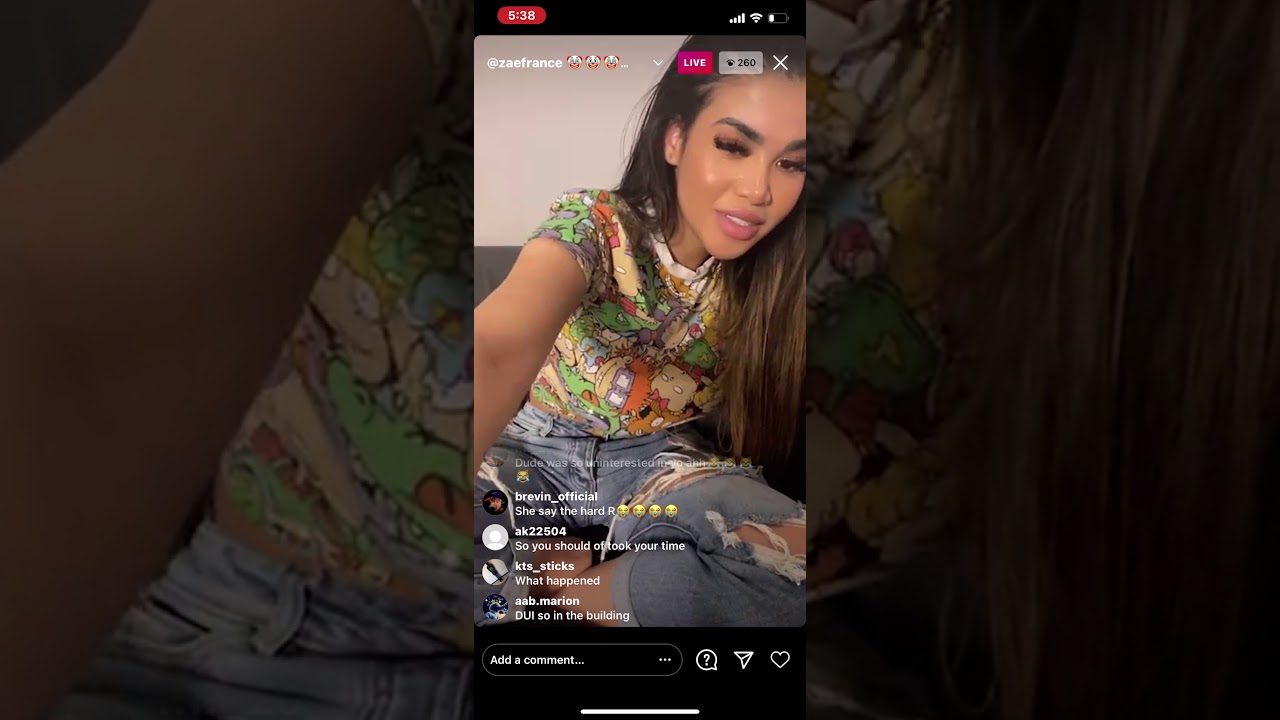 Sheismichaela on ig live crying and venting about bf @zaefrance