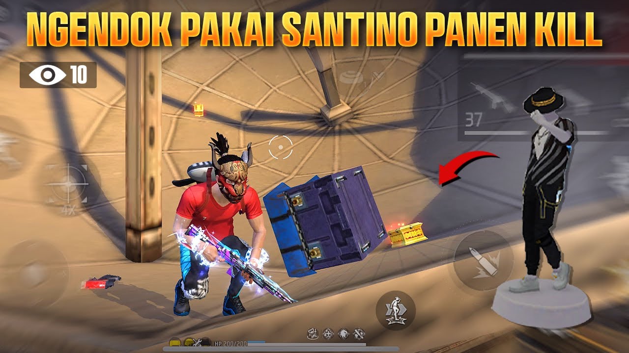NGENDOK PAKAI SANTINO AUTO PANEN KILL SAMPE BOOYAH!!