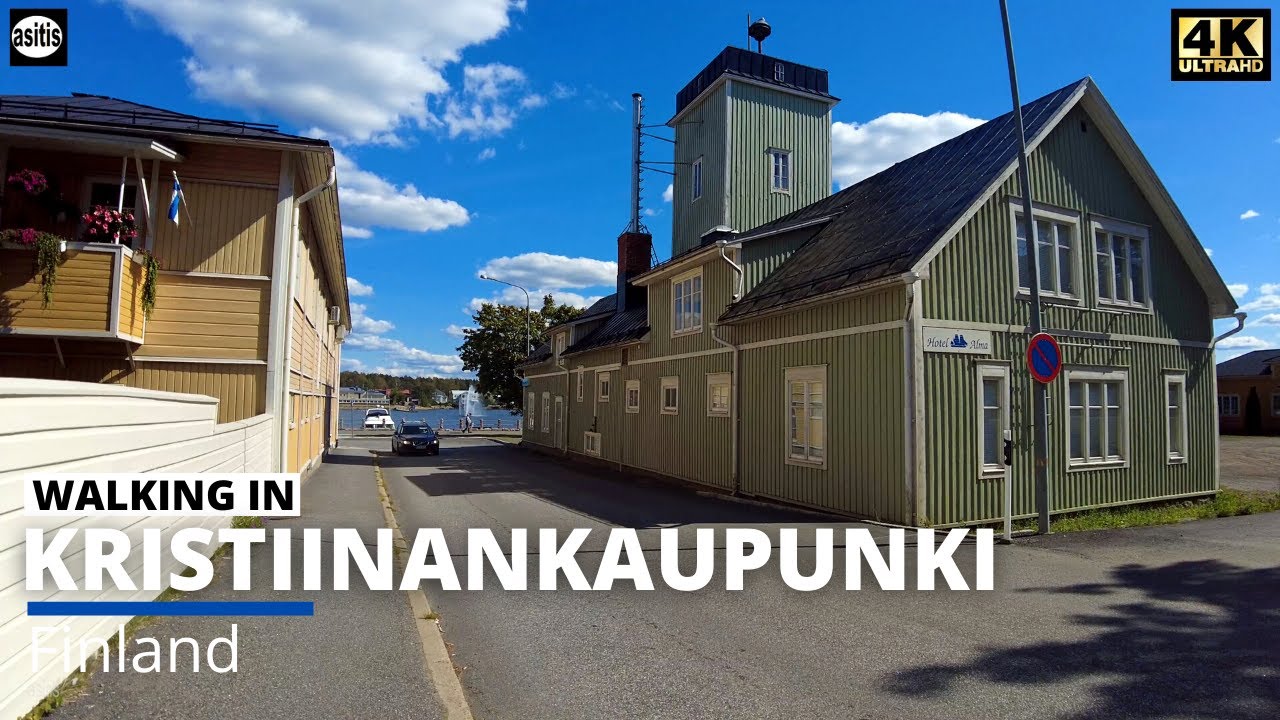Sunny Summer Day Walk in Kristiinankaupunki, Finland (August 2021)